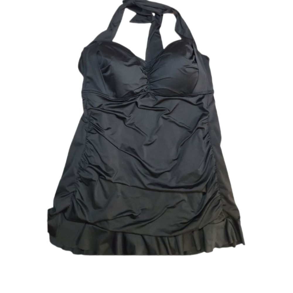 A.N.A. ruffled swim dress 18W